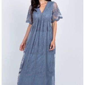 Blue lace overlay Maxi